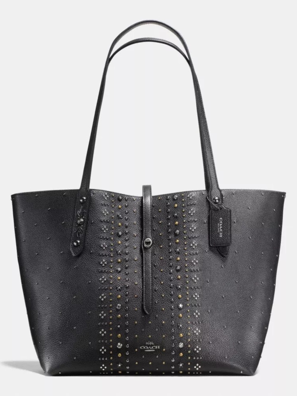 COACH Coach Market Tote Star Rivet Leather Shoulder Bag